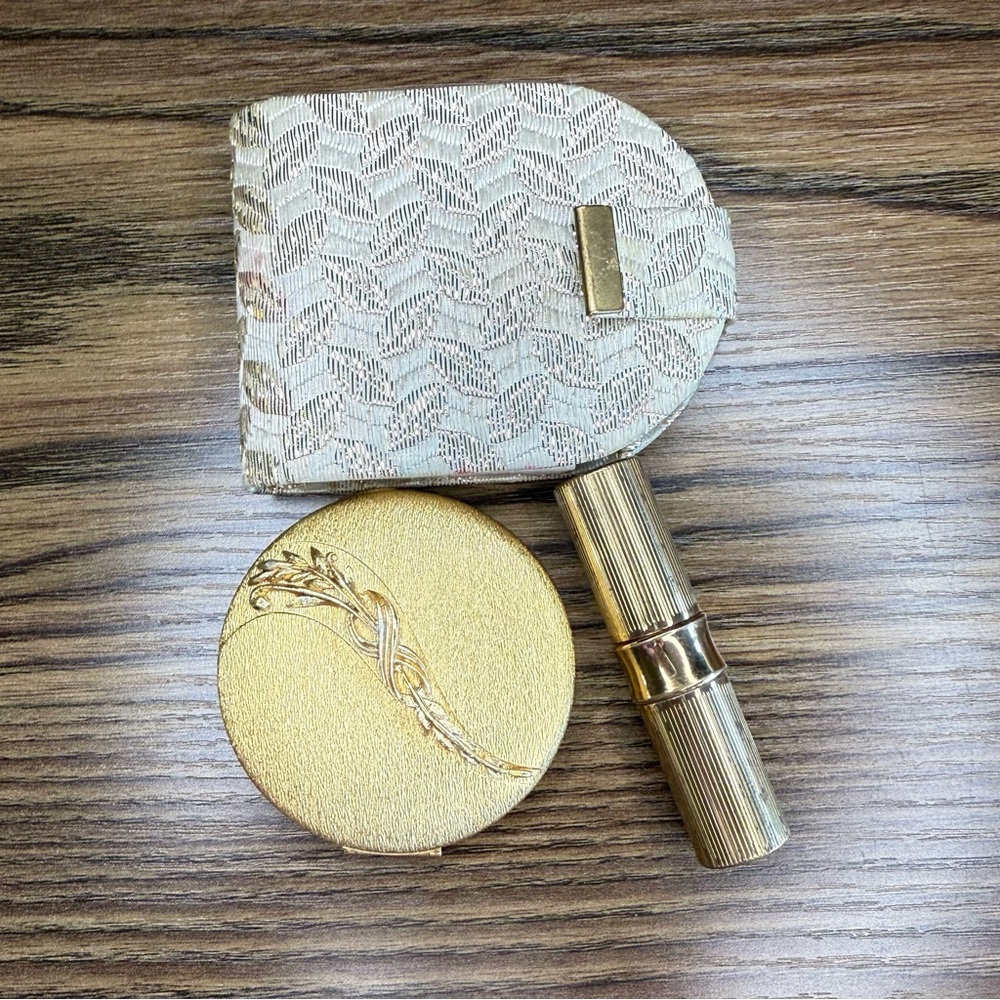 Vintage DuBarry Powder & Lipstick With Case